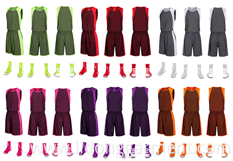 Latest Single-layer double-sided basketball uniform basketball jersey design basketball uniform jersey custom